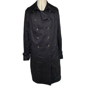 Cole Haan Navy Trench Coat with Liner XS